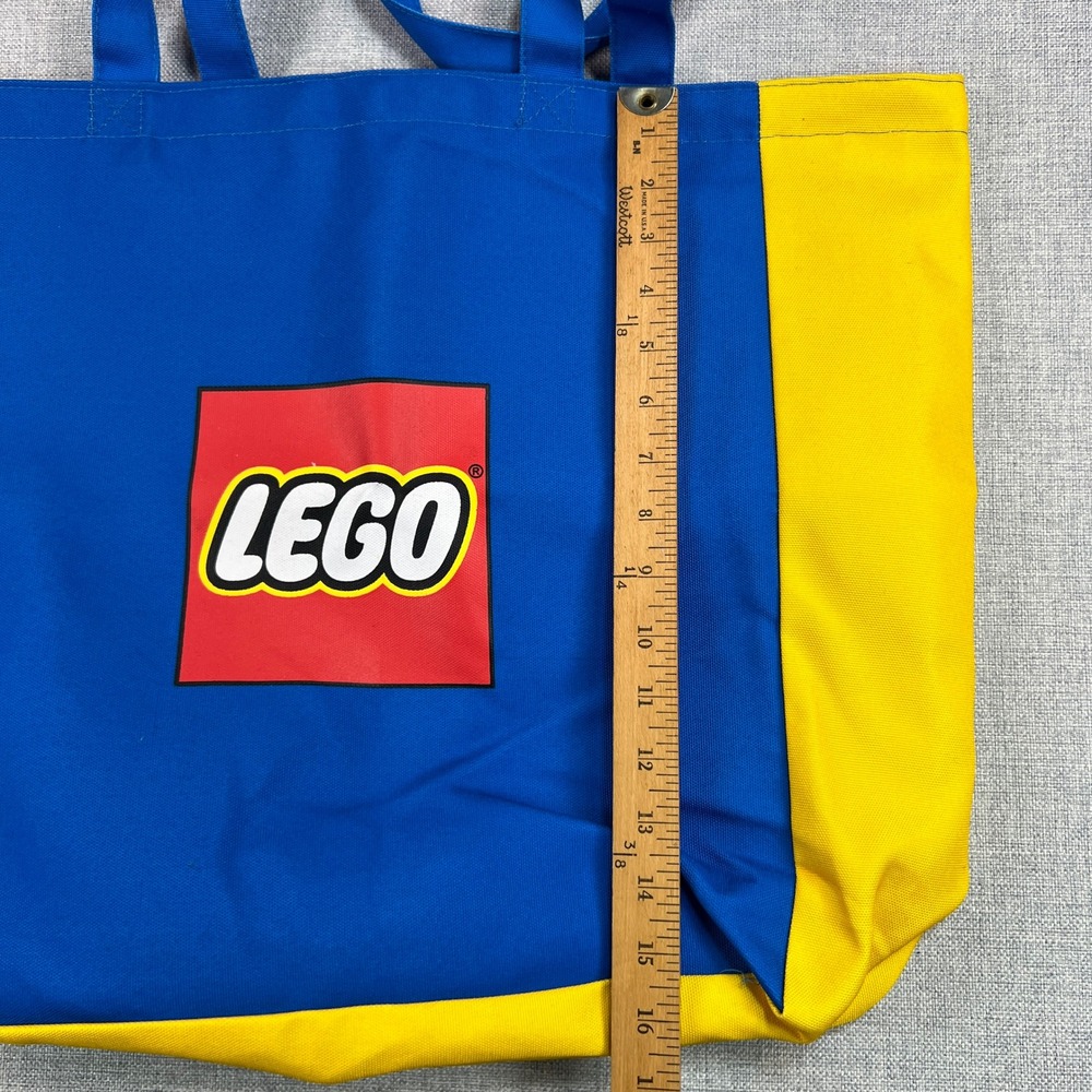 LEGO VIP Exclusive Tote Bag Blue Yellow Graphic Logo Shopping Bag NEW with Tags - Picture 7 of 8